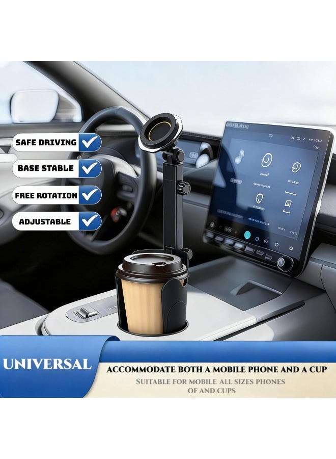 Bukela Magnetic Cup Holder CarPhone Holder Compatible with Mag-Safe,Longer Neck Adjustable,Height and Angle Adjustment,Phone Mount for Car or SUV for iPhone Samsung All 4-7"inches Smartphones (Magnetic type) - Image 3
